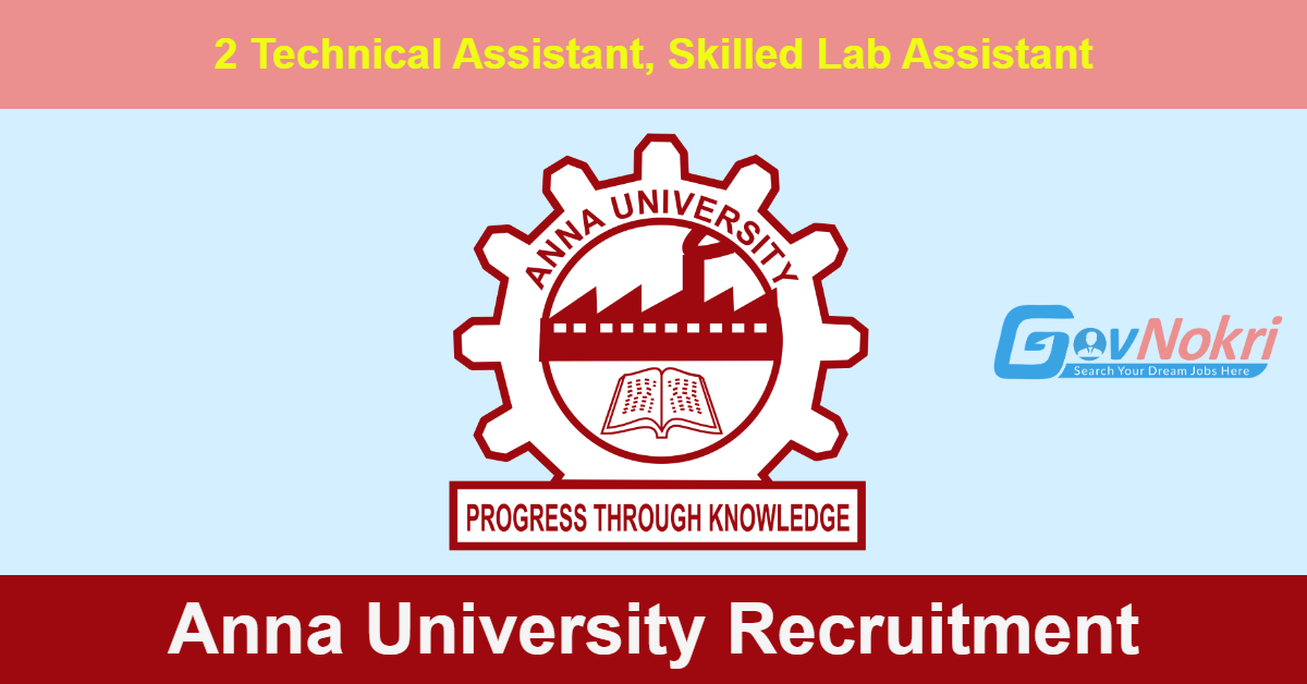Anna University Recruitment 2024. Check Post, Qualification